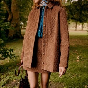 Sézane Will Jacket Camel Quilted NWT XS